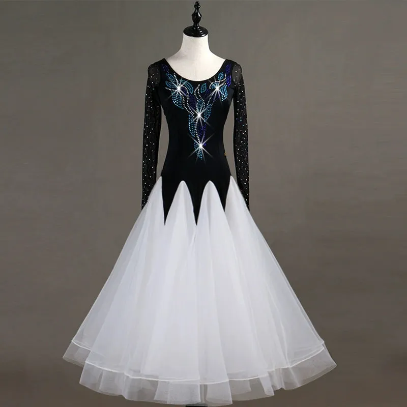 Ballroom Dance Dresses Modern Dance Diamond Setting Competition Dresses National Standard Dance Dresses Social Dance Group Performance Dresses