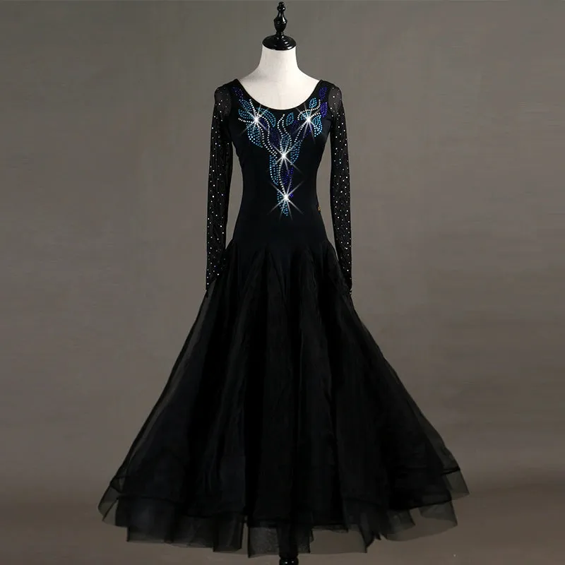 Ballroom Dance Dresses Modern Dance Diamond Setting Competition Dresses National Standard Dance Dresses Social Dance Group Performance Dresses