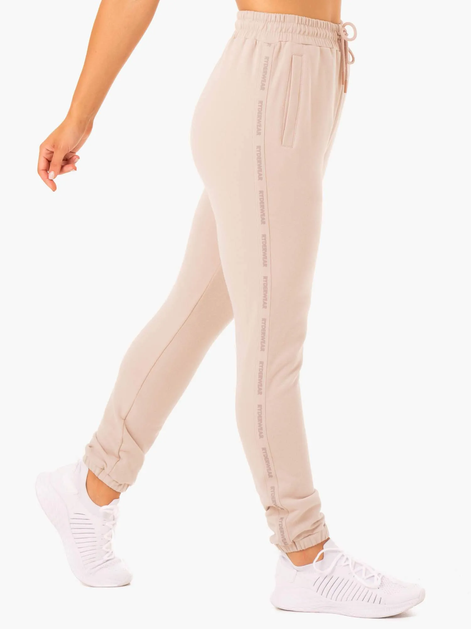 Base High Waisted Track Pants - Mushroom