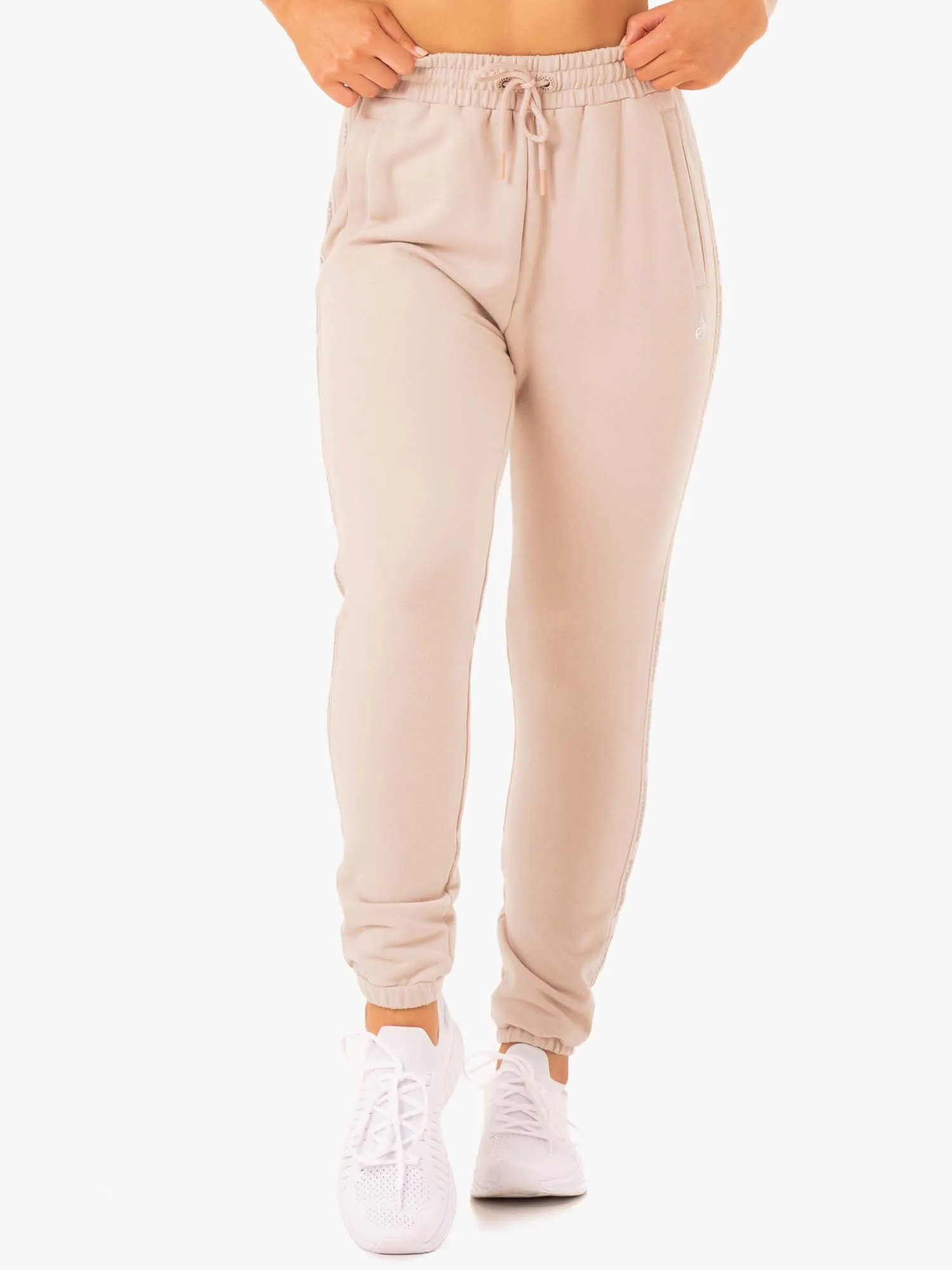 Base High Waisted Track Pants - Mushroom