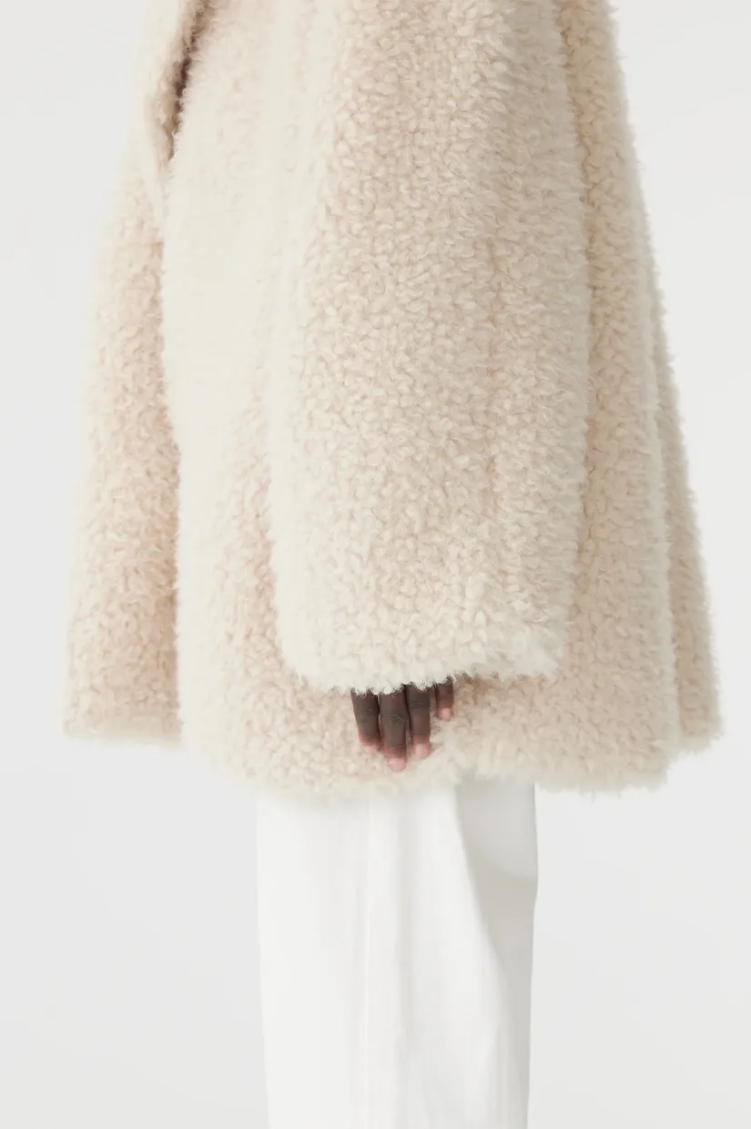 Bassike Textured Coat - Cream