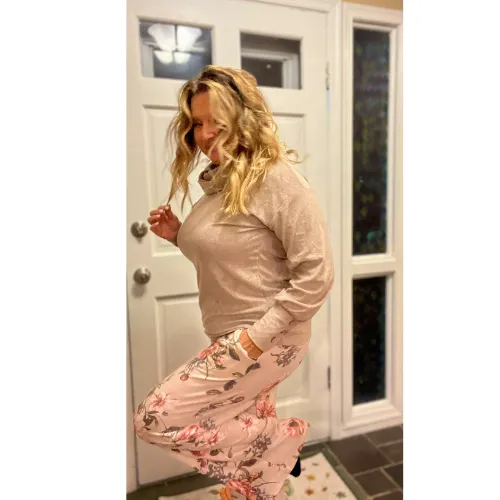 Beachin Flower Power High Waisted Soft Wide Legged Pocket Tie Pants