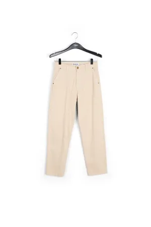 Beige high-waisted trousers