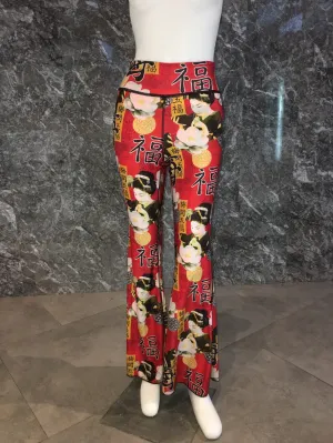 BELL BOTTOMS RED GEISHA/RED PLAID  (long length)