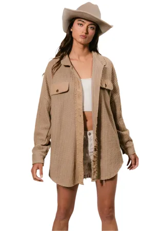BiBi Heavy Waffle Oversized Shacket