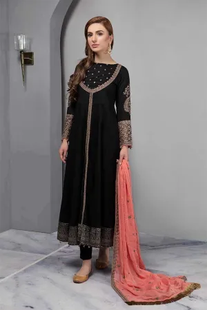 Black Anarkali Frock By Maria B Modrl# L 1842