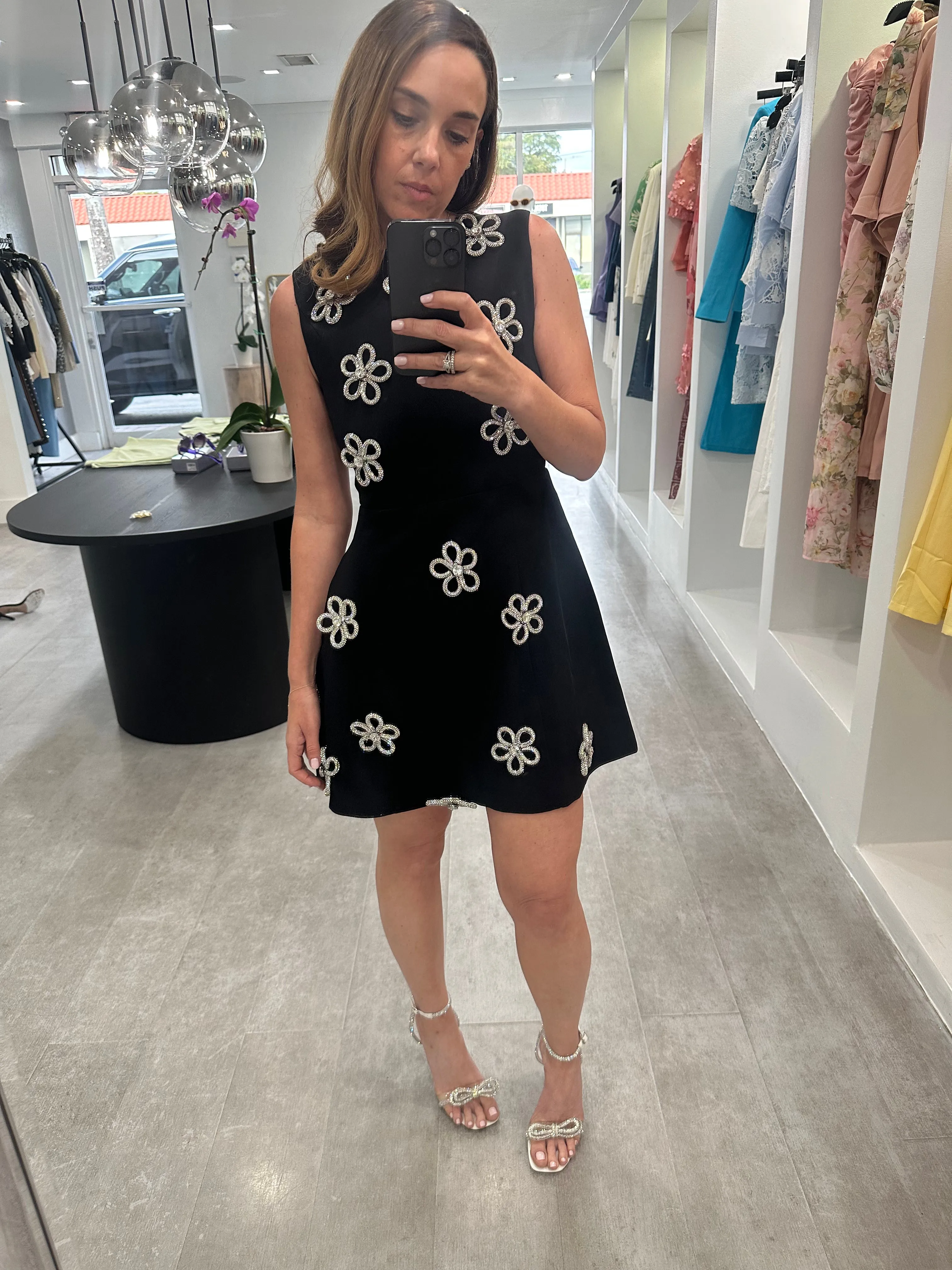 BLACK FLOWER DRESS