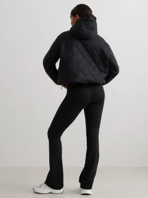 Black Oversized Quilted Anorak