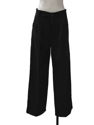 Black Straight Cut Culottes