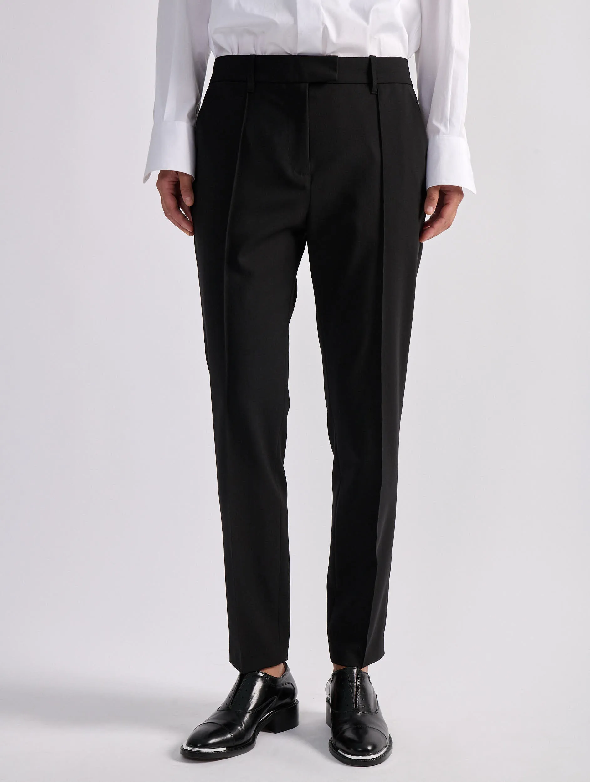 Black stretch wool Roxy trousers