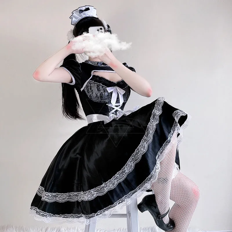 BLACK WHITE SEXY MAID OUTFIT UB3355