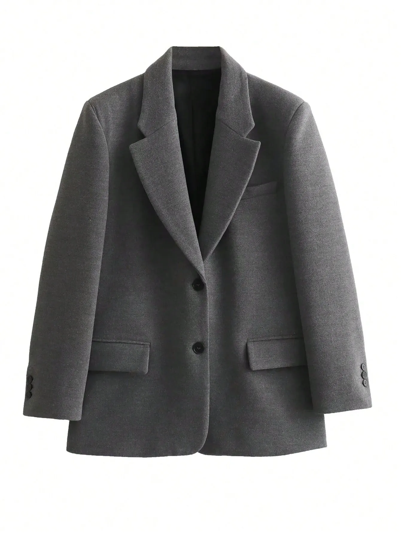 Blazer gris informal para mujer