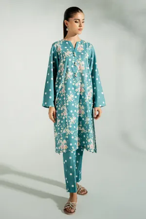 BLAZING BLUE-KHADDAR 2 PIECE