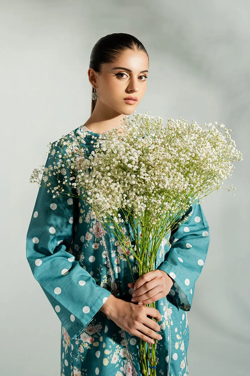 BLAZING BLUE-KHADDAR 2 PIECE