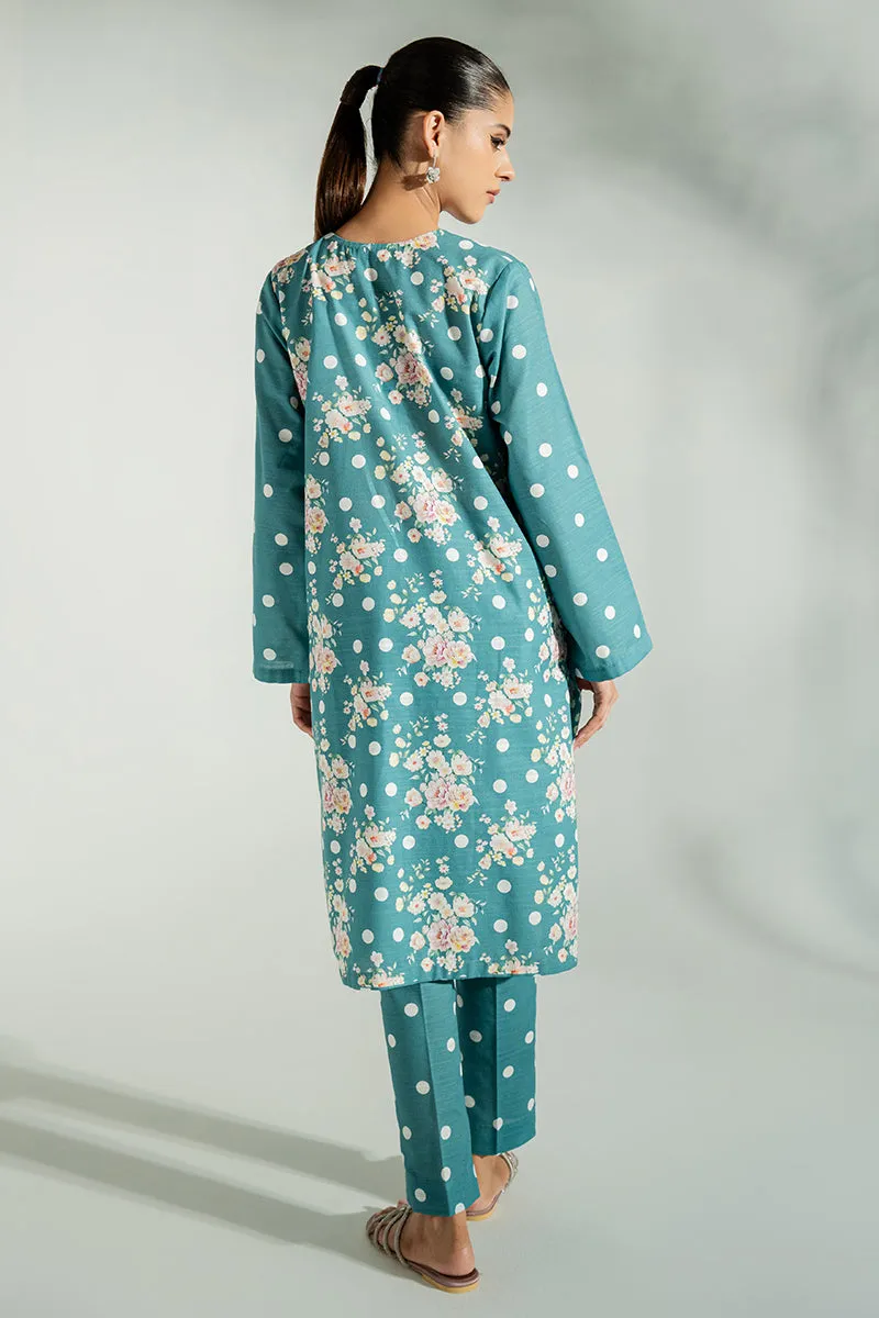 BLAZING BLUE-KHADDAR 2 PIECE
