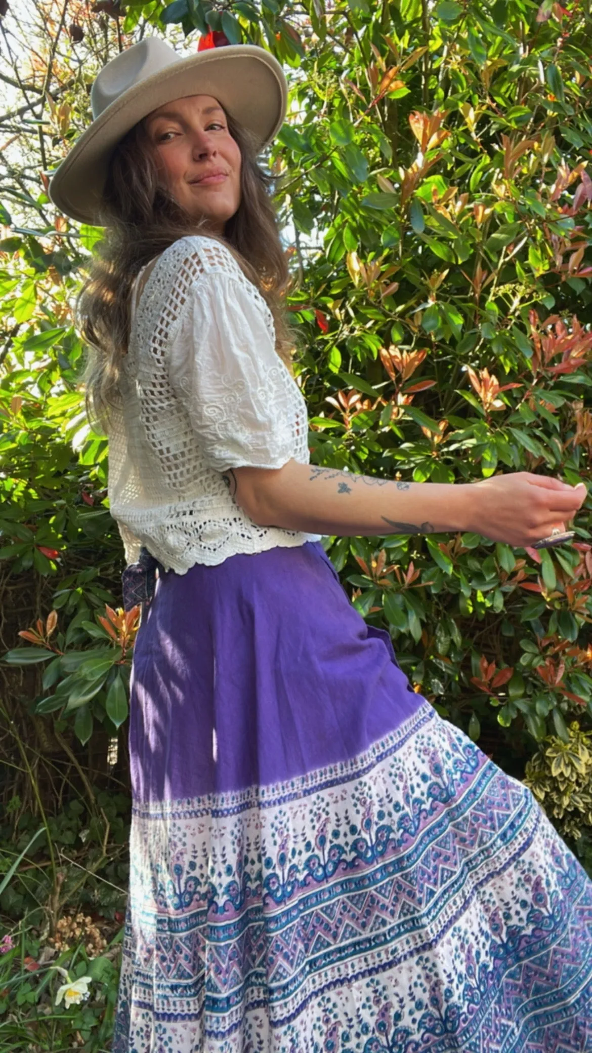 Blockprint Wrap Skirt