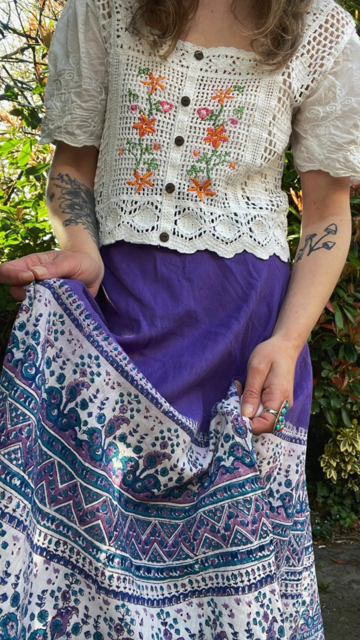 Blockprint Wrap Skirt