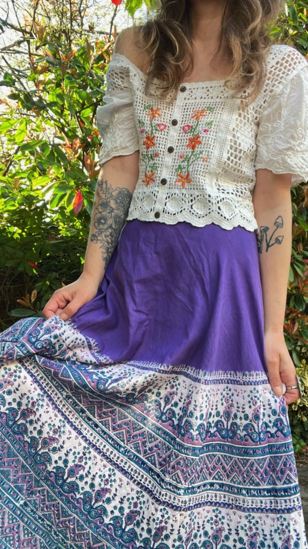 Blockprint Wrap Skirt