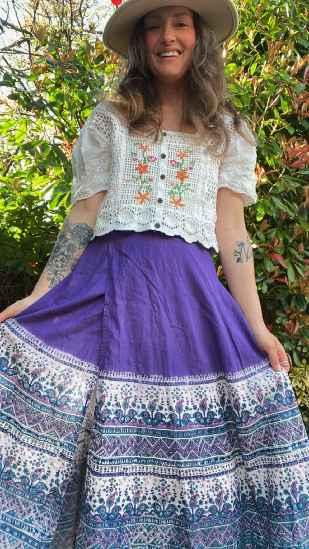 Blockprint Wrap Skirt