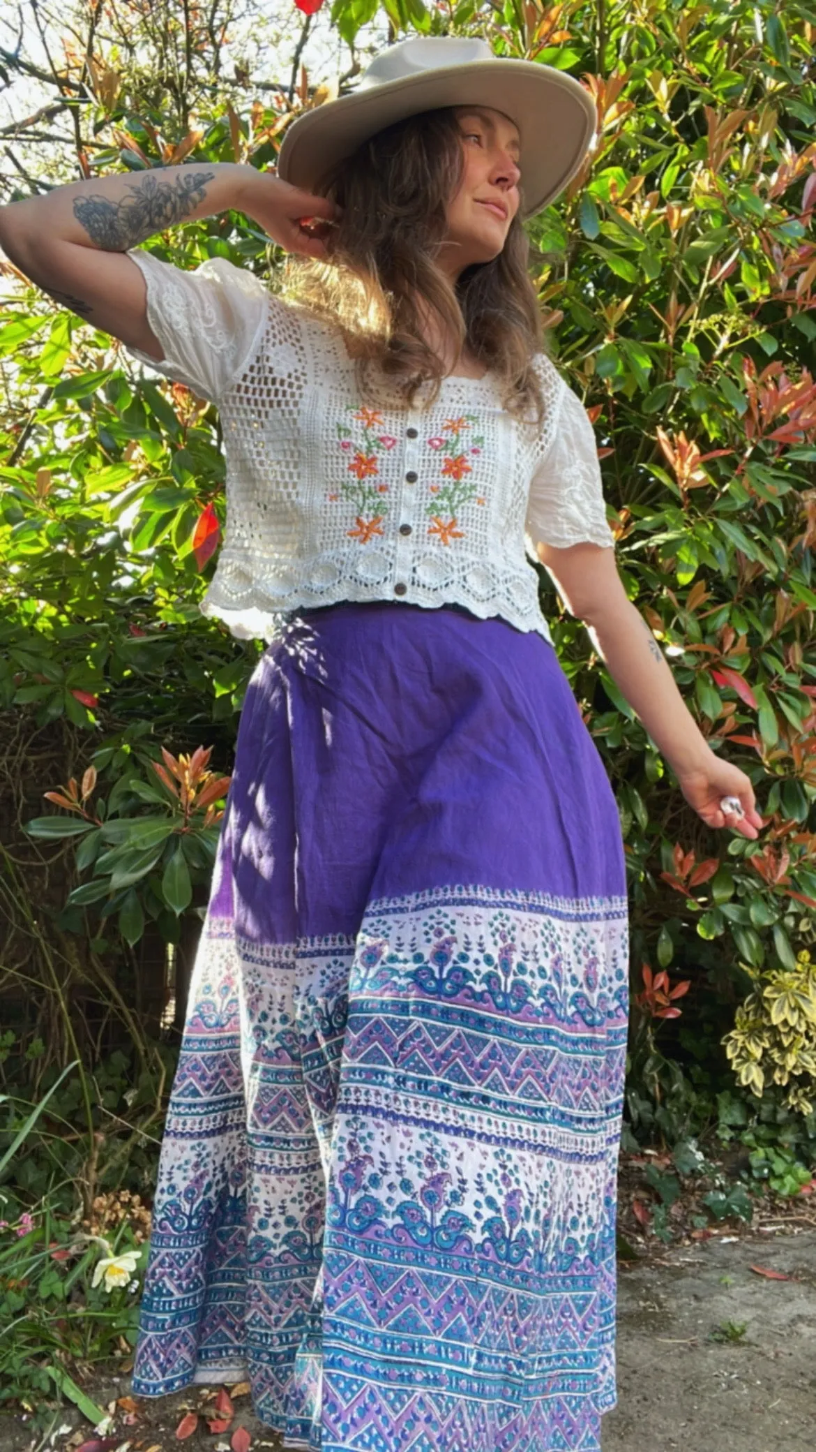 Blockprint Wrap Skirt