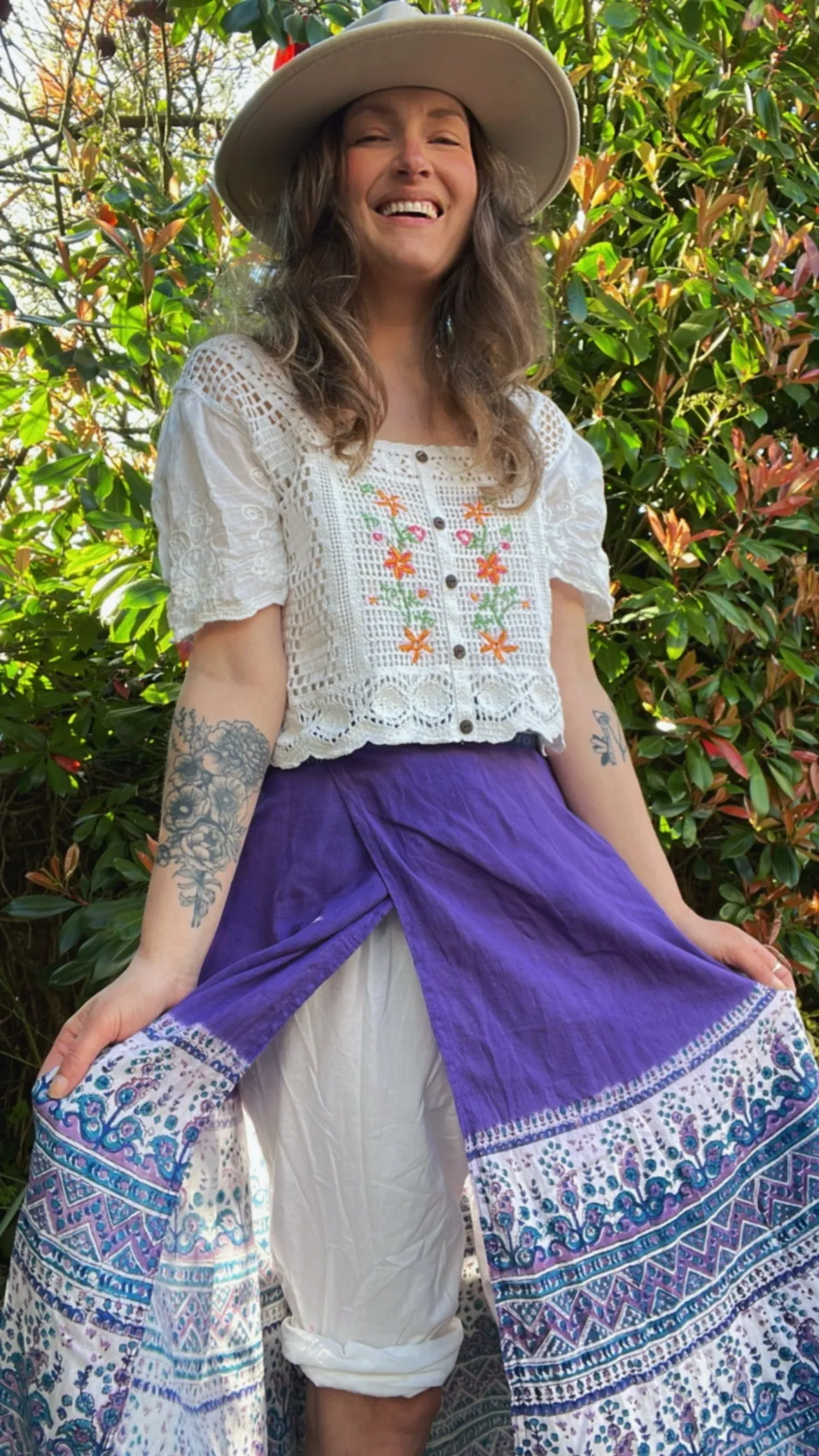 Blockprint Wrap Skirt