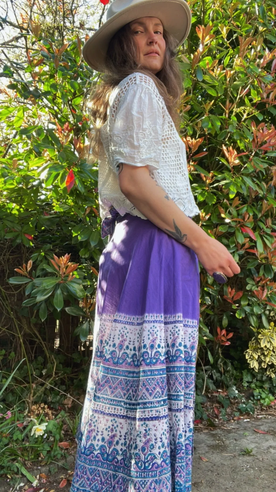 Blockprint Wrap Skirt