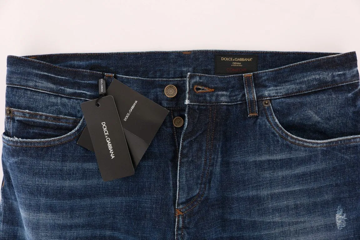 Blue COMFORT Straight Jeans
