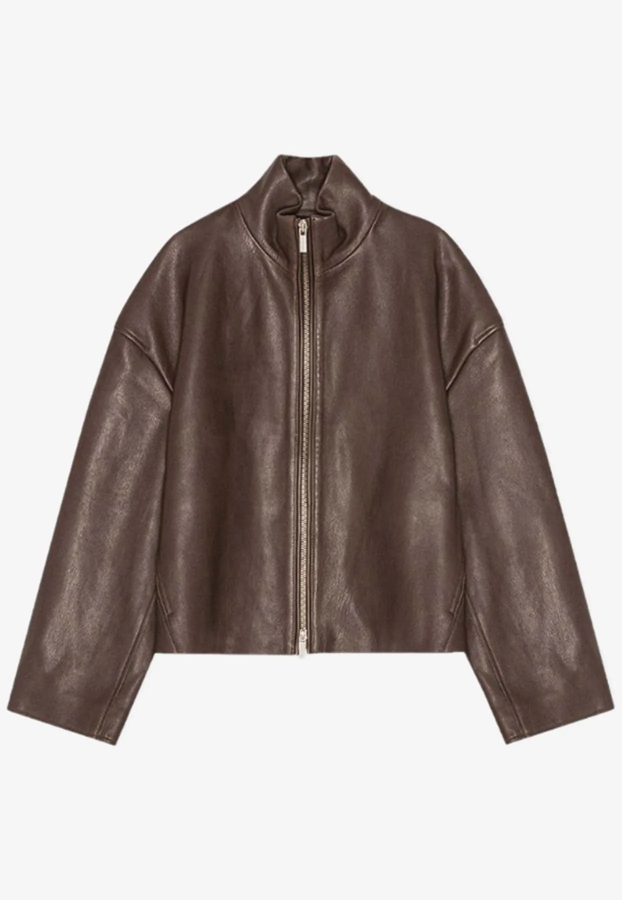 Bonded Oversized Leather Jacket