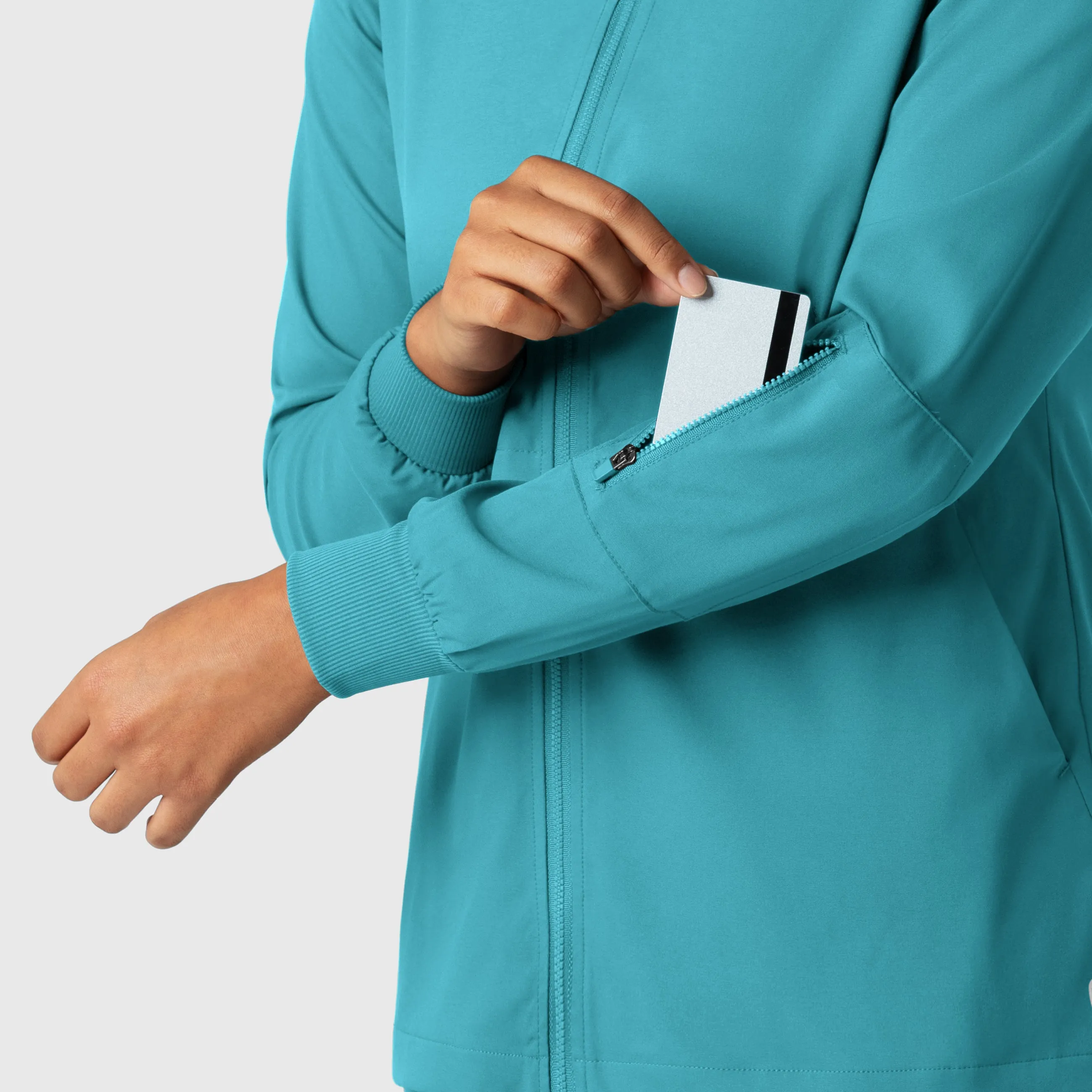 Boundless 8151 Warm Up Scrub Jacket Teal