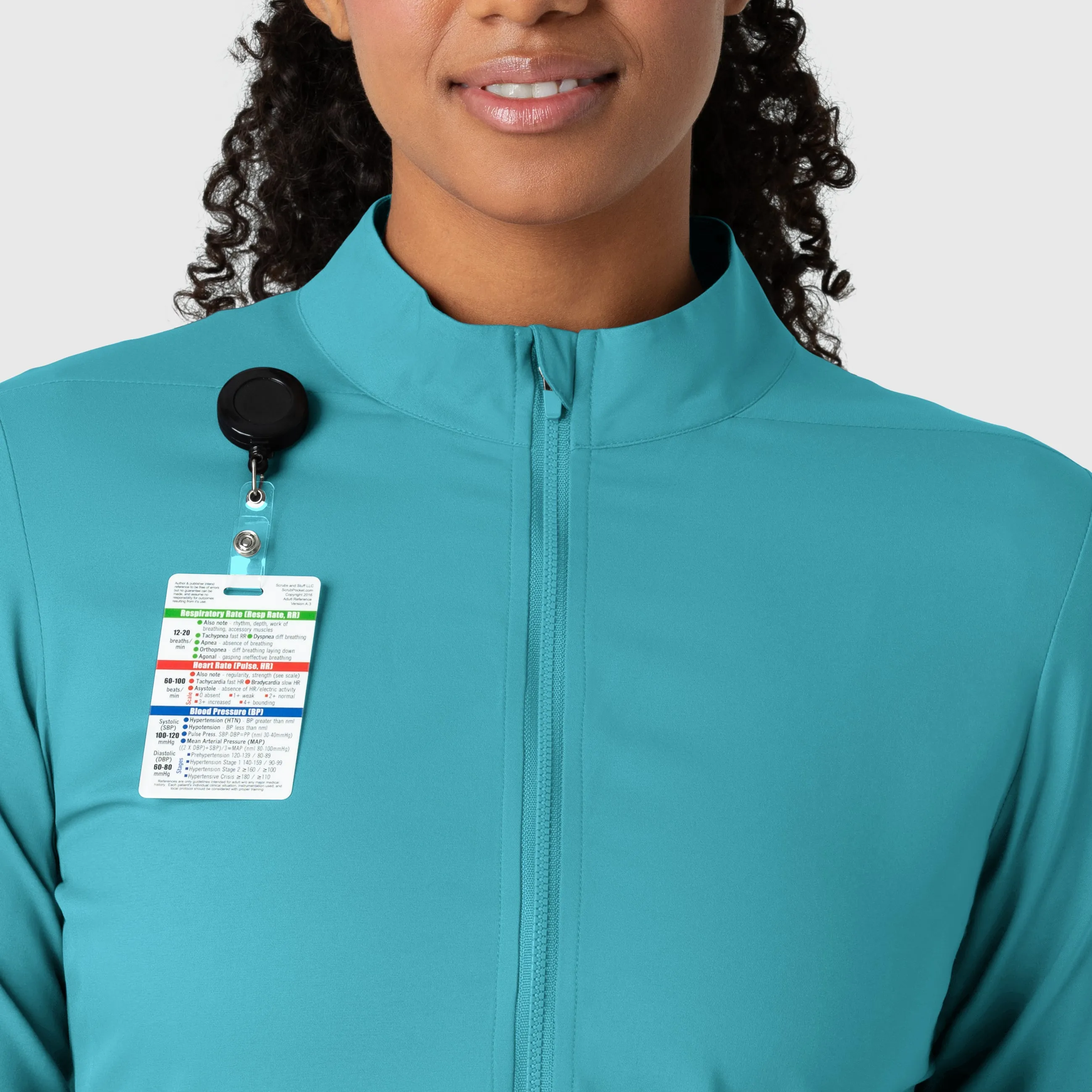Boundless 8151 Warm Up Scrub Jacket Teal