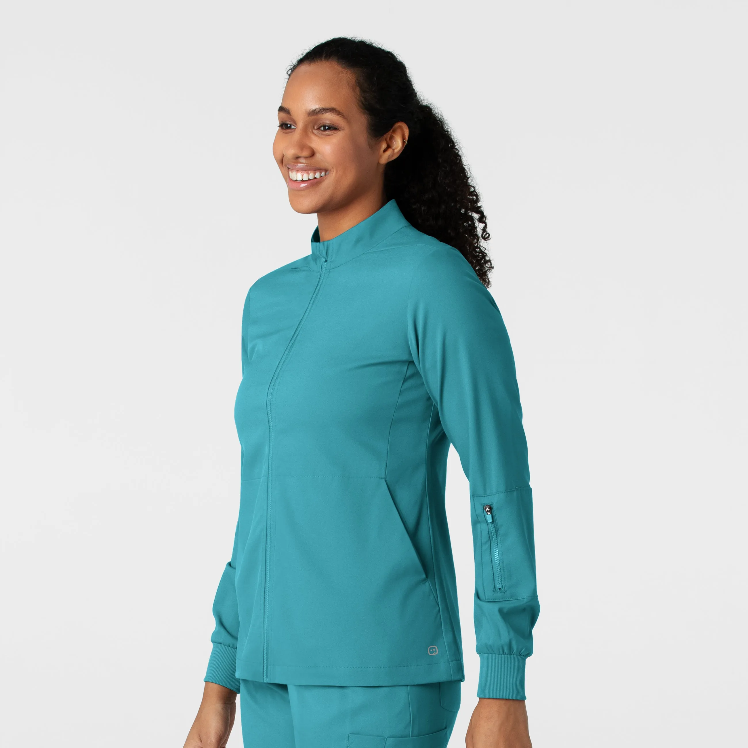 Boundless 8151 Warm Up Scrub Jacket Teal