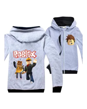 Boys' Cotton Zip-Up Roblox Hoodie Jacket