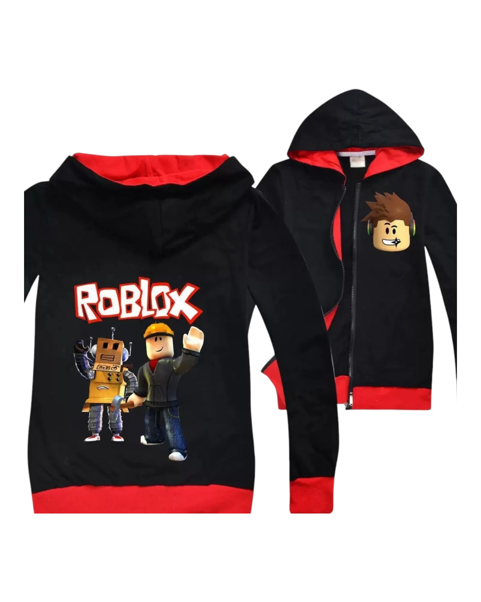 Boys' Cotton Zip-Up Roblox Hoodie Jacket