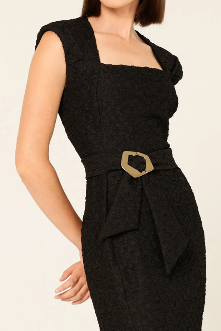 Buckle in Gold Black Marble