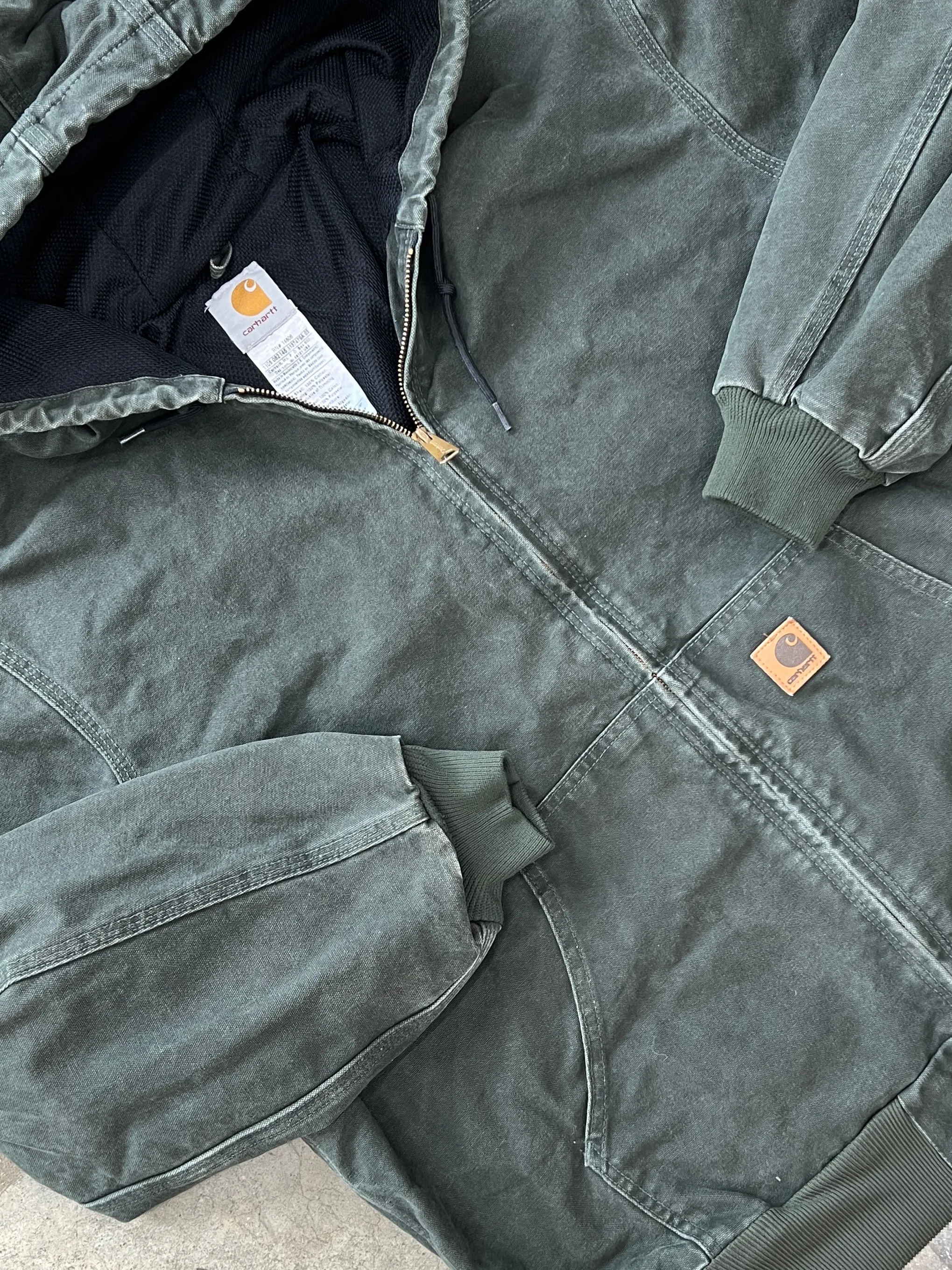 Carhartt Lined Hooded Zip Up Mesh Lined Jacket