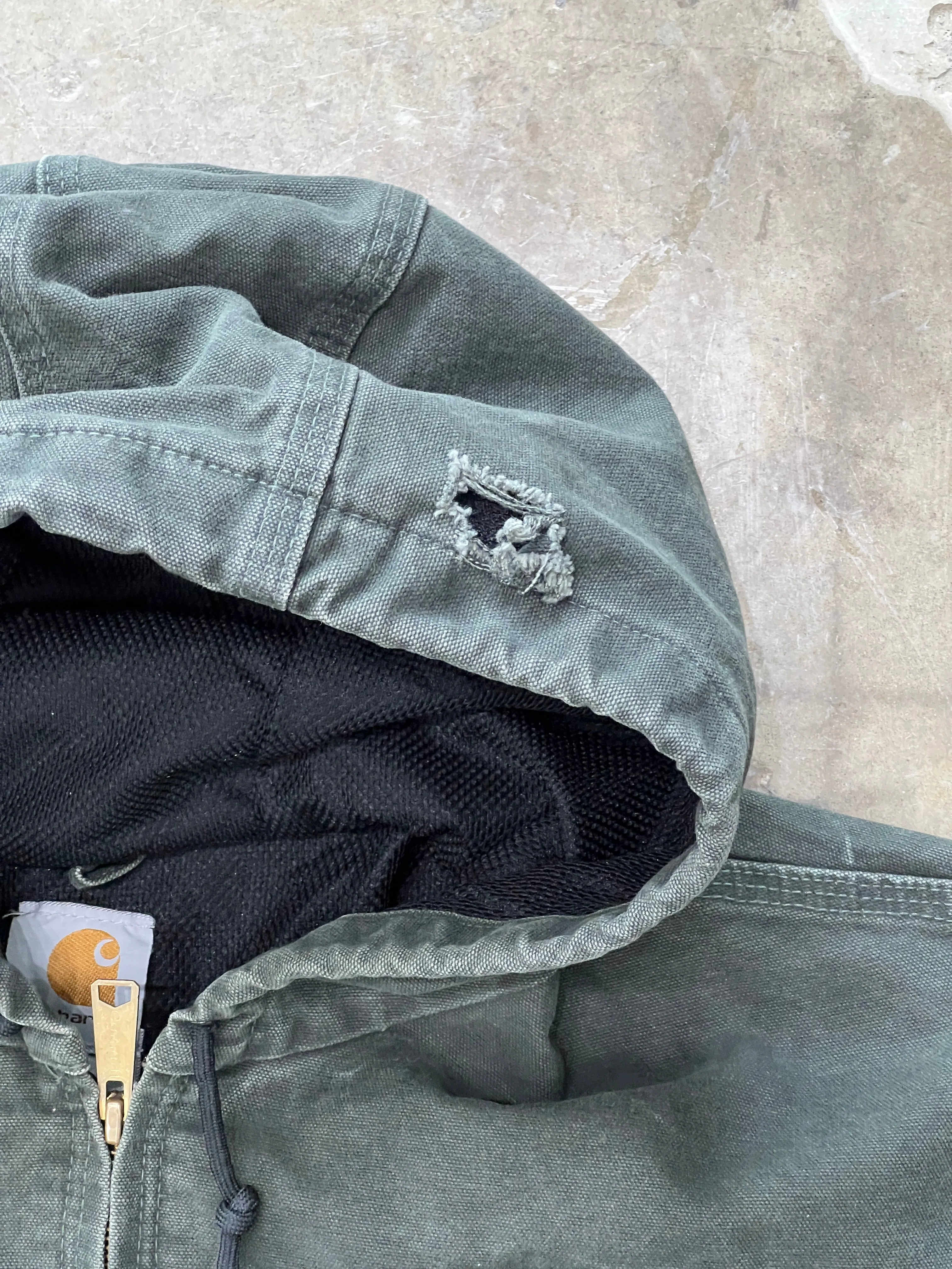 Carhartt Lined Hooded Zip Up Mesh Lined Jacket