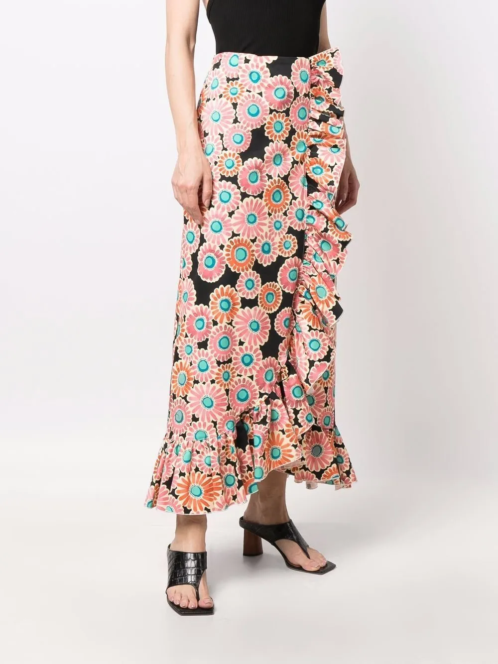 Cascata midi skirt