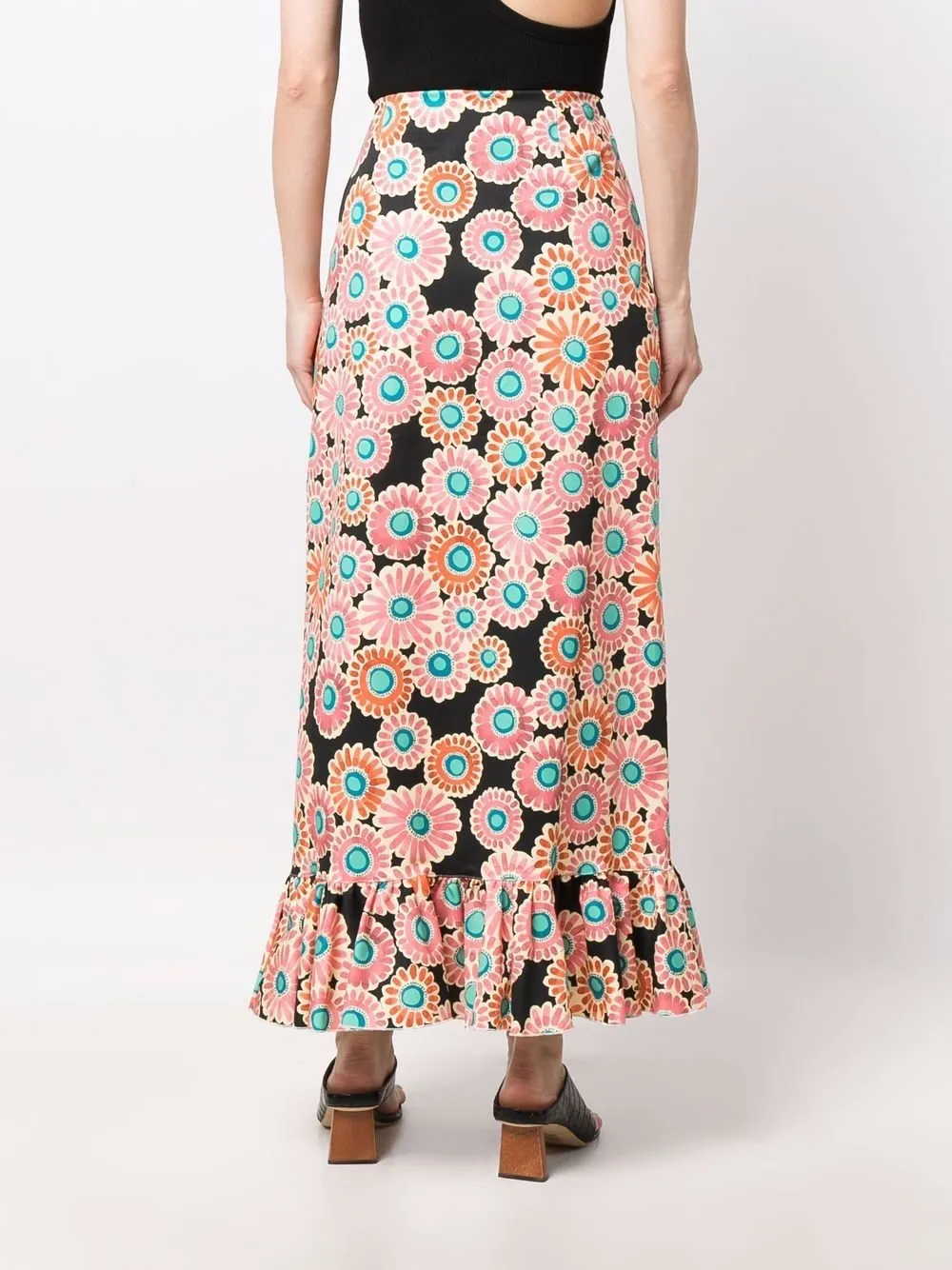 Cascata midi skirt