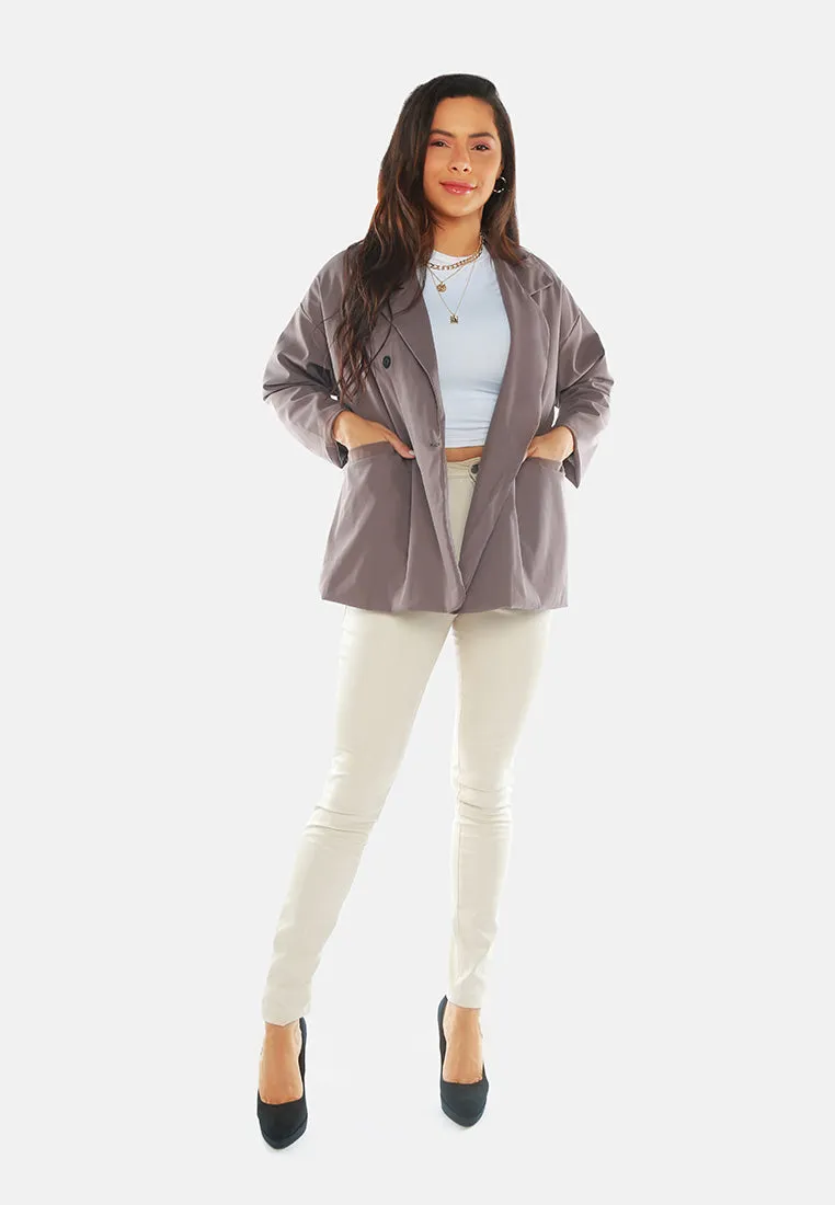 Casual Oversized Double Breasted Jacket