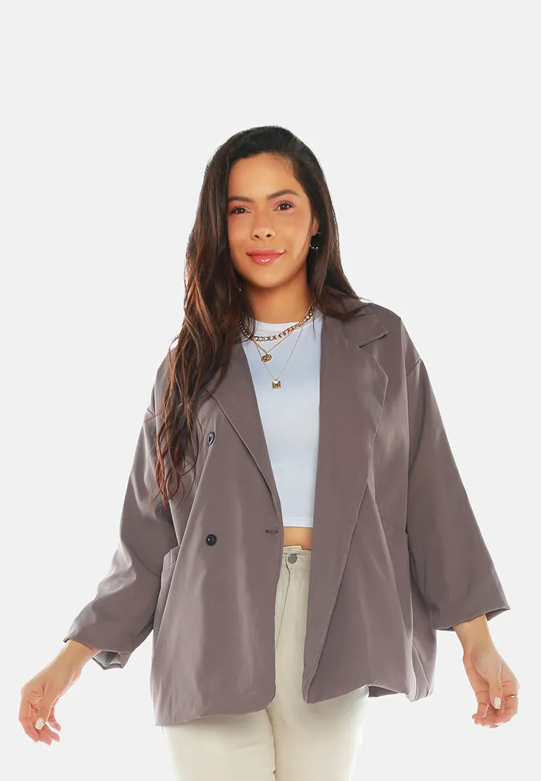 Casual Oversized Double Breasted Jacket