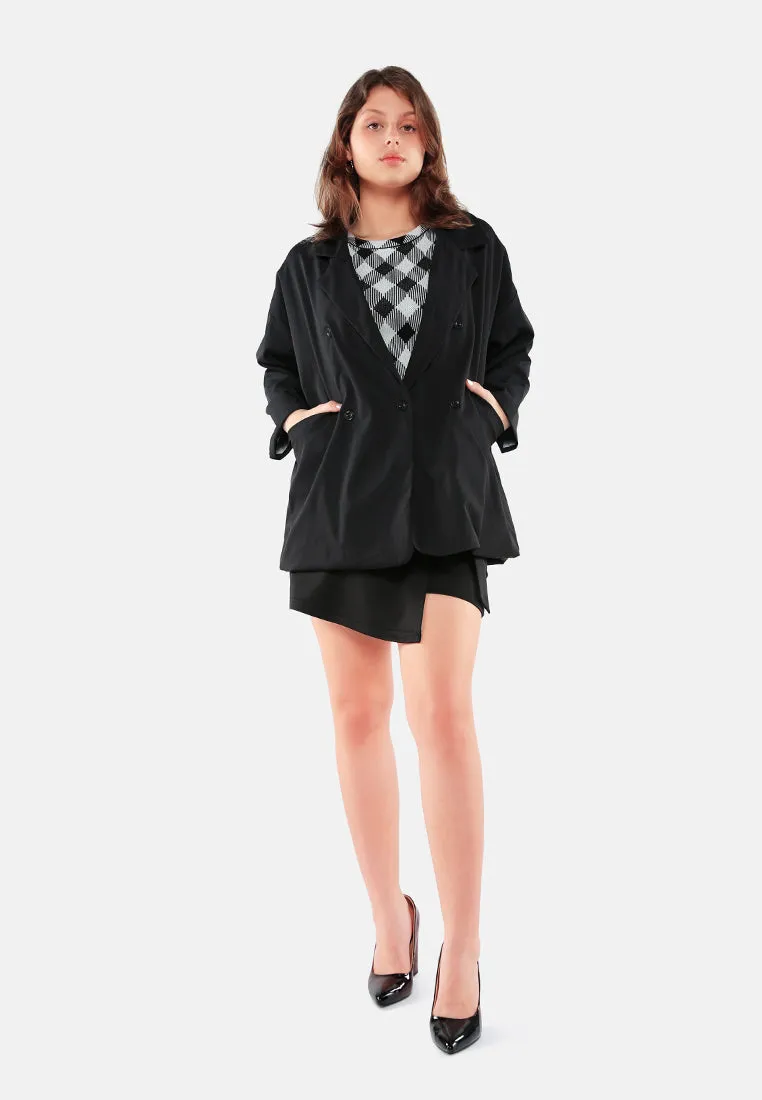 Casual Oversized Double Breasted Jacket