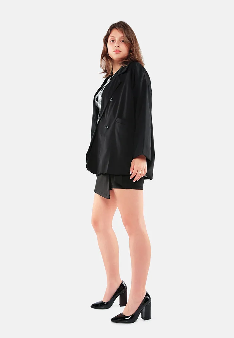 Casual Oversized Double Breasted Jacket
