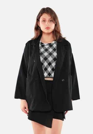 Casual Oversized Double Breasted Jacket