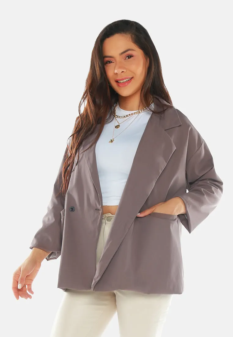 Casual Oversized Double Breasted Jacket