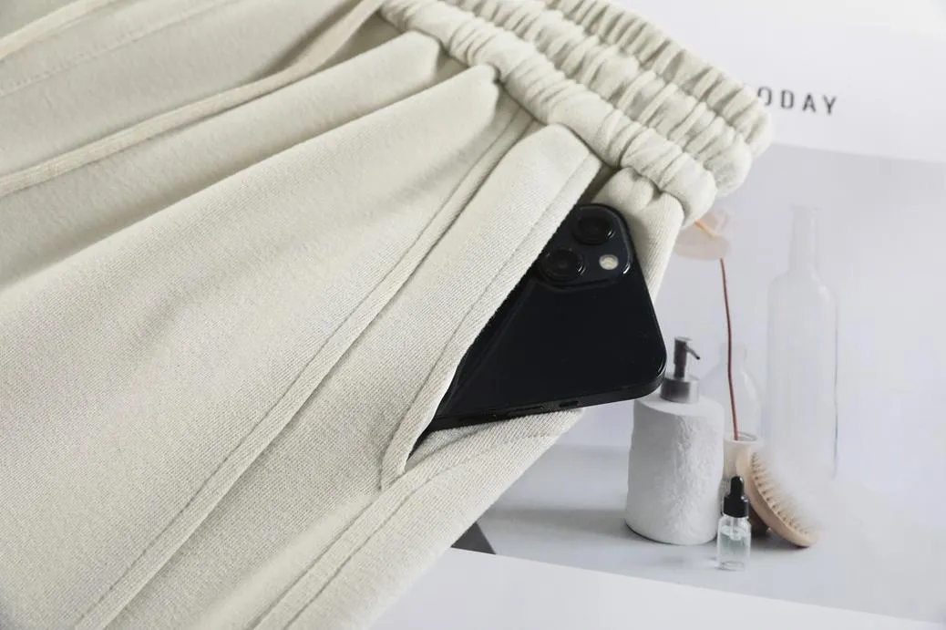 Casual Women's Wide Leg Sweatpants with Waist Drawstring