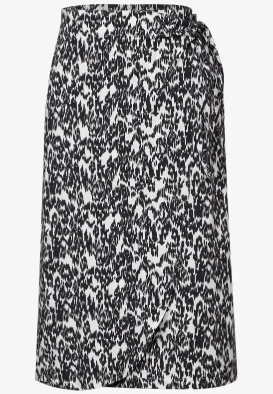 CECIL Wrap-effect midi skirt