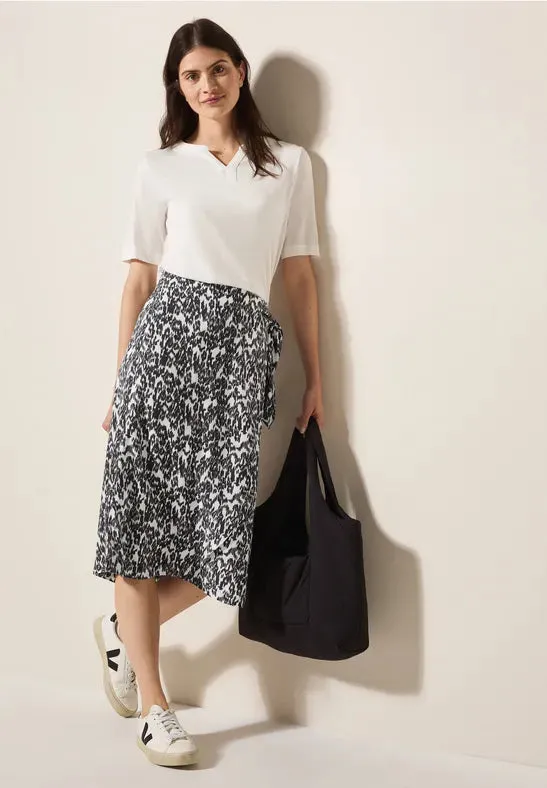 CECIL Wrap-effect midi skirt