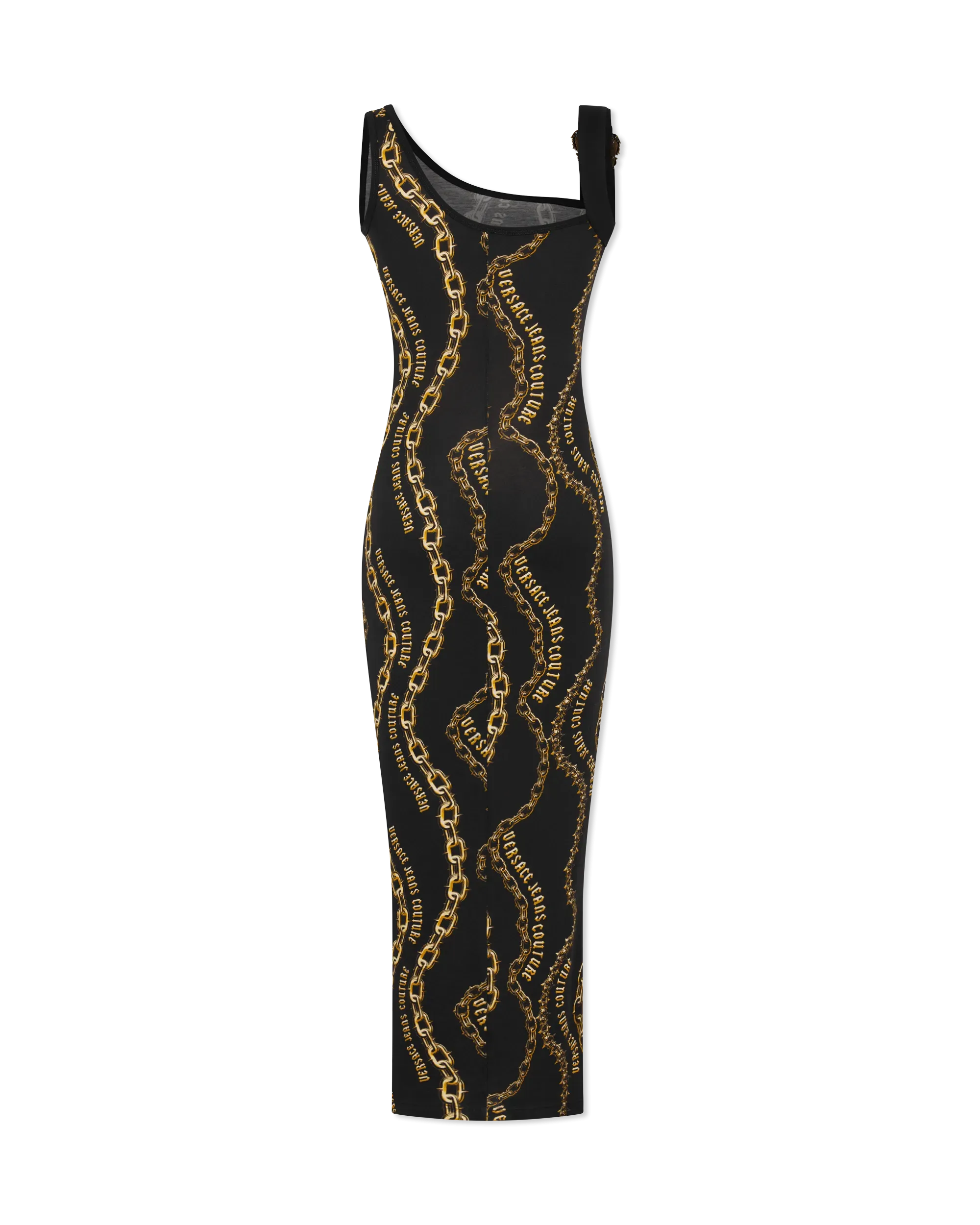 Chain Couture Baroque Buckle Midi Tank Dress