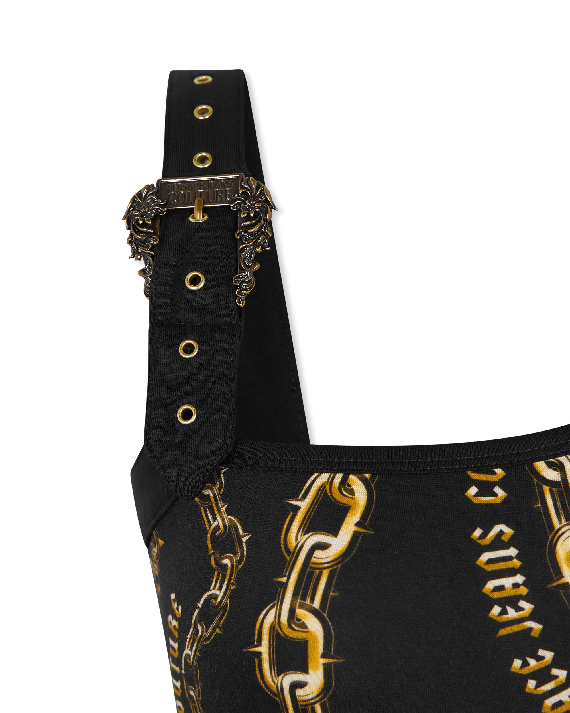 Chain Couture Baroque Buckle Midi Tank Dress