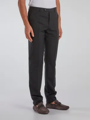 Charcoal Straight Cut Suit Pants